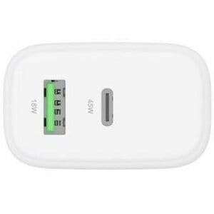CARGADOR GAN 45W USB-C PD3.0 QC4.0 USB-A QC3.0 BLANCO