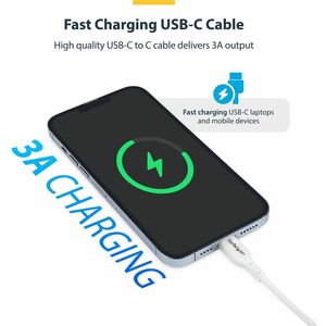 StarTech.com 2 m USB-C Data Transfer Cable - 2 Pack - Cable for Smartphone, Computer, Wall Charger, Power Bank - First End