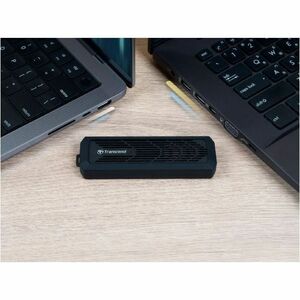 Transcend CM10G Drive Enclosure PCI Express NVMe, SATA/600 - USB Type C Host Interface - UASP Support Portable - Black - 1