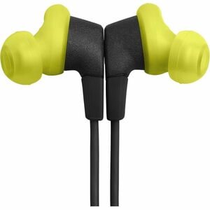 JBL Endurance Run 3 Wired Earbud, Behind-the-ear Stereo Earset - Black, Lime - Binaural - In-ear - 20 Hz to 20 kHz - Mini-