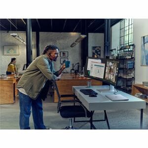 HP 549pm 49" Class Webcam Dual Quad HD (DQHD) Curved Screen LED Monitor - 32:9 - Black - 124.5 cm (49") Viewable - Vertica