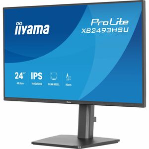 iiyama ProLite XB2493HSU-B1 24 Zoll Klasse Full HD LED-Monitor - 16:9 Format - Mattschwarz - 60,5 cm (23,8 Zoll) Viewable 
