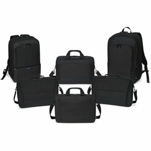 Dicota TWO Carrying Case for 33 cm (13") to 35.6 cm (14") Notebook - Black - Water Resistant, Weather Resistant - 300D rPE