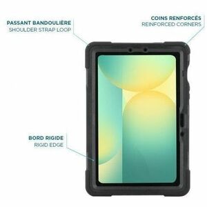 MOBILIS Robust Tasche Samsung Galaxy Tab S10 FE, Galaxy Tab S9, Galaxy Tab S9 FE Tablet - Schwarz - Silikon Außenmaterial 