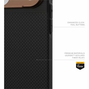 Urban Armor Gear Fibr Armr Case for Apple iPhone 17 Pro Max Smartphone - Graphite, Bronze - Anti-slip, Drop Resistant, Hea