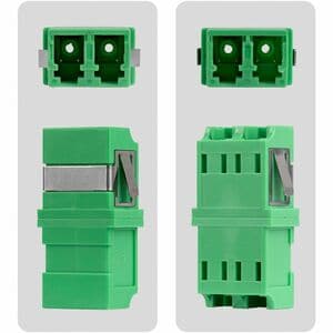 StarTech LC to LC Coupler 10 Pack, OS2 Single Mode SC Footprint LC Fiber Optic Coupler without Flange, LC/APC Duplex Adapt