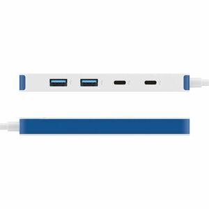 Hyper HyperDrive Flex HD5200BUGL USB-Hub - USB-Typ C - 640 MB/s - Tastatur, Festplatte - Desktop - Blau, Weiß - 4 Total US