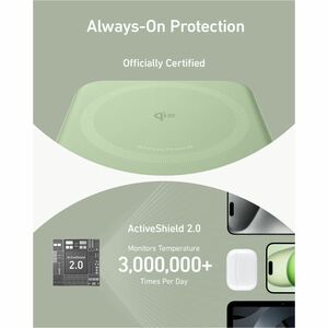 Power Bank ANKER MagGo A1654 - Verde - Per iPhone, Dispositivo compatibile con MagSafe - 10000 mAh - 15 W - 3,60 A, 3 A - 