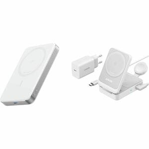 Caricatore a induzione ANKER MagGo A2557 - Bianco - 1 - Per Smartwatch, iPhone, AirPod, Smartphone, Earbud, Dispositivo ab