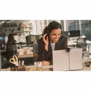Jabra Evolve3 85 Com fios/sem fios Headset, Fixo à orelha Estéreo Fone de ouvido - Preto - Microsoft Teams Certification -