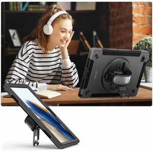 4smarts Robust Tasche für 26,4 cm (10,4 Zoll) Samsung Galaxy Tab S6 Lite Tablet - Schwarz - Polycarbonat, Thermoplastische