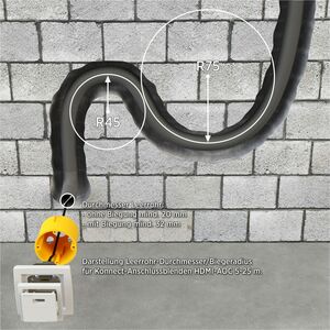 KINDERMANN Konnect flex 45 click 8 m Hybrid-Glasfaserkabel AV-Kabel - Cable for Audio-/Video-Gerät - 18 Gbit/s - Unterstüt