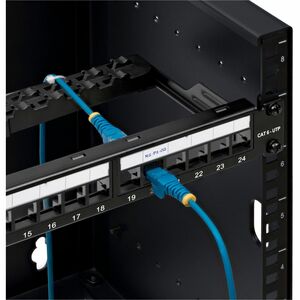 StarTech.com 24 Anschluss/AnschlüssePatch Panel - Kategorie 6, Kategorie 5e - Verdrilltes Doppelkabel - Schwarz - 1U Hoch 