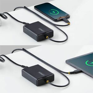 StarTech.com Caricatore USB-C per laptop da 100W con cavo USB-C integrato da 1,5 m, Alimentatore per Dell, XPS, HP ProBook