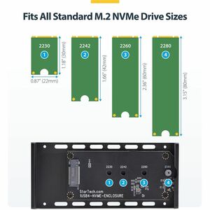 StarTech.com Drive Enclosure M.2, PCI Express NVMe 4.0, PCI Express NVMe 4.0 x4 - USB4 Host Interface - UASP Support Porta