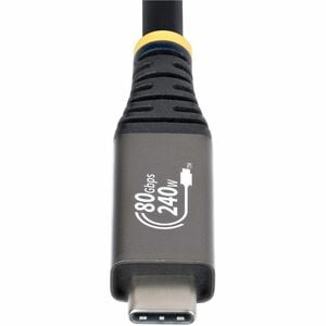 1.5m (5ft) USB4 Cable 80Gbps USB-IF Certified USB-C Cable 240W PD 8K 120Hz/4K 240Hz DP2.1 DP80 TPE Jacket Thunderbolt 4 Co