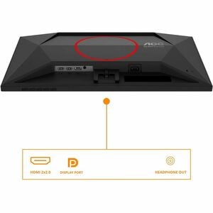 Monitor LED da gioco AOC AGON 24G4ZRE 609,6 mm (24,0") Classe Full HD - 16:9 - Nero, Rosso - 60,5 cm (23,8") Viewable - IP