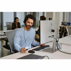 Poly Mission 400 425 Kabel Kopfbügel, Auf den Ohren Stereo Headset - Schwarz - Microsoft-Teams-Zertifizierung - Binaural -