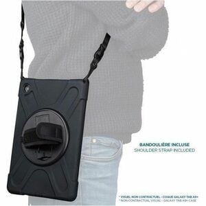 MOBILIS Rugged Carrying Case Samsung Galaxy Tab Active5 Pro, Galaxy Tab Active4 Pro Tablet - Black - Shock Absorbing, Drop