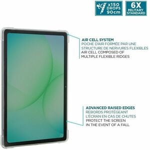 MOBILIS R Series Case for Samsung Galaxy Tab A11+, Galaxy Tab A9+ Tablet - Transparent - Shock Resistant, Drop Resistant, 