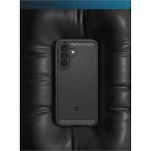 Spigen Rugged Armor Rugged Case for Samsung Galaxy A57 Smartphone - Carbon Fiber and Gloss Detailing - Matte Black - Matte