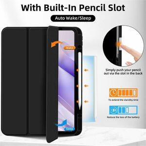4smarts Basic Tasche (Folie) für 33 cm (13 Zoll) Apple iPad Pro 13 (2024) Tablet - Schwarz - Thermoplastisches Polyurethan
