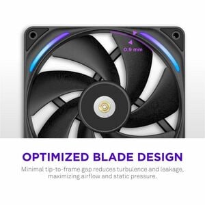 NZXT RF-U14PN-B1 Cooling Fan - PC, Motherboard, Radiator, Heatsink - 140 mm Maximum Fan Diameter - 1 x Fan(s) - 197.08m³/h