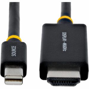 StarTech.com Câble Adaptateur Mini DisplayPort vers HDMI de 2m, 4K 60Hz avec HBR3/HDCP 2.3/DPCP, Câble MDP à HDMI 2.0, Con