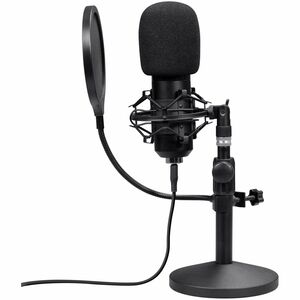 GXTrust 269 Emita II Microphone avec Bureau Support Réglable, Filtre Anti-Pop et Anti-Vent, Gamer USB Micro avec Directivi