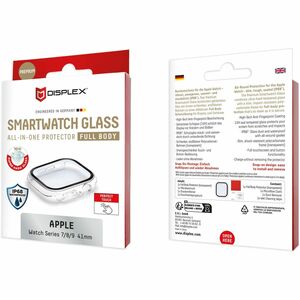 Displex 10H Glas, Polycarbonat Displayschutz für Apple Watch Series 7, Watch Series 8 - Transparent - 1 - für OLED Apple W