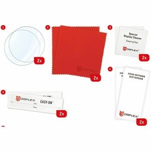 Displex 9H Hybridglas Displayschutz für Samsung - Transparent - 2 / Pack - für Super AMOLED Smartwatch - Bruchsicher, Vers