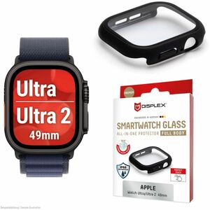 Displex 10H Glas, Polycarbonat Displayschutz für Apple Watch Ultra - 1 - für OLED Apple Watch - Wasserdicht, Schmutzabweis