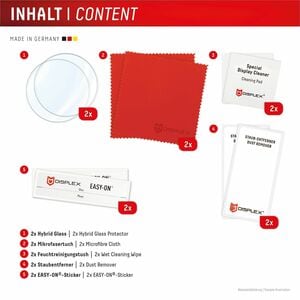 Displex 9H Hybridglas, Polyethylenterephthalat (PET) Displayschutz für Garmin - Transparent - 2 Pack - für AMOLED Smartwat