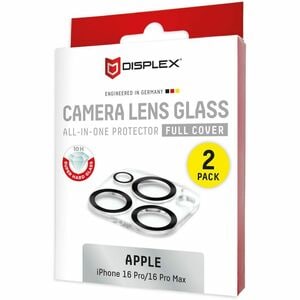 Displex Kamera-Objektivschutz - Transparent - Gehärtetes Glas - 2 Stück