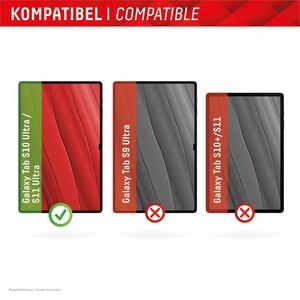 Displex 9H Hybridglas Displayschutz für Samsung Galaxy Tab S10 Ultra, Galaxy Tab S11 Ultra - Transparent - für AMOLED Smar