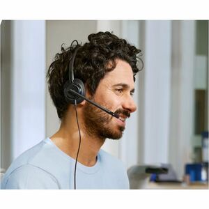 Poly Mission 400 425 Wired Over-the-head, On-ear Stereo Headset - Black - Microsoft Teams Certification - Binaural - Supra