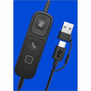 Poly Mission 600 615 Wired Over-the-head, On-ear Mono Headset - Black - Microsoft Teams Certification - Monaural - Supra-a