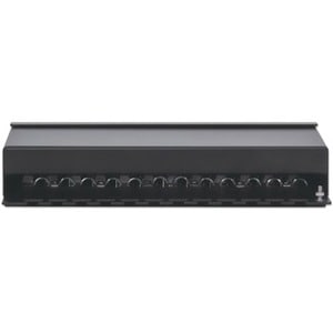 Patch Panel, Cat6a, FTP, 12-Port, Desktop, Shielded, 90° Top-Entry Punch Down Blocks, Black - 12 x RJ-45 - Desktop