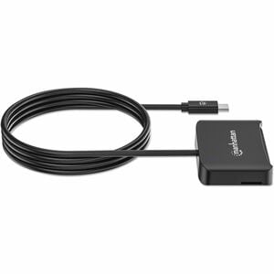USB-C Contact Smart Card Reader with MicroSD slot, USB Type-C Male to Contact Reader Interface and microSDXC, Supports Win