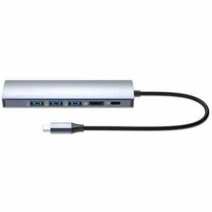 USB-C Dock/Hub, Ports (x6): Ethernet, HDMI, USB-A (x3) and USB-C, With Power Delivery (100W) to USB-C Port (Note additiona