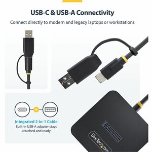 StarTech.com Adattatore Dock USB-C / USB-A a M.2 NVMe 10Gbps, Lettore Esterno per SSD M.2 NVMe con Installazione Senza Att