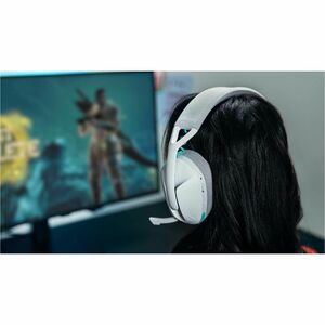 Logitech G321 无线 头戴式 立体声 游戏用头戴式耳机 - 白 - 双声道 - 头戴护耳式 - 1000 cm - Bluetooth/RF - 20 Hz 到 20 kHz - 全向 麦克风