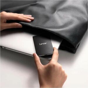 Lexar SL500 4 TB 便携式 固态硬盘 - 外置 - 黑 - 相机, 平板, 计算机, iPhone, 游戏控制台 设备支持 - C型 USB - 256-bit AES 加密标准