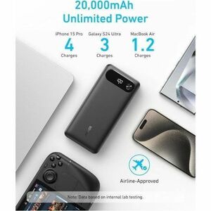 Power Bank ANKER A1383 - Nero - Per iPhone, Smartphone, Console di giochi portatile, MacBook Air, Nintendo Switch, Compute