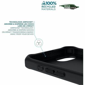 MOBILIS SPECTRUM_R Rugged Case for Apple iPhone 17e, iPhone 16e Smartphone - Honeycomb - Design - Black - Solid - Drop Res