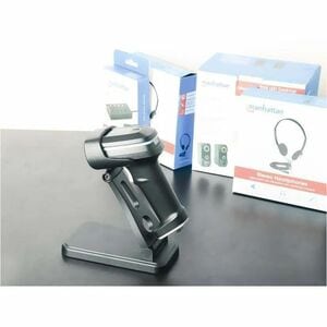 Manhattan 154192 Height Adjustable Barcode Scanner Stand - 8.5 cm Height x 9.2 cm Width - Desk, Freestanding - Acrylonitri
