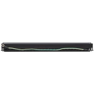 Patch Panel, Cat6a, FTP, 24-Port, 1U, Shielded, 90° Top-Entry Punch Down Blocks, Black - 24 x RJ-45 - 1U High - 19" Wide -