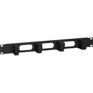 19" Cable Management Panel, 1U, 4 short plastic rings, Black - Cable Management Panel - 1U Rack Height x 19" Panel Width -