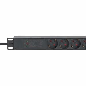 Intellinet PDU - CEE 7/7 (SCHUKO) - 7 x Type F (Schuko) - 16 A - 230 V AC Input - Overload Protection, Double Pole, Surge 