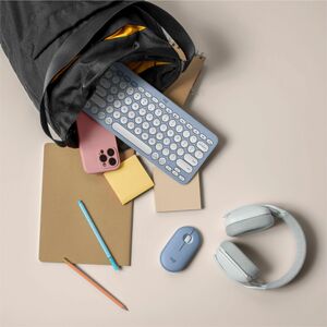 Logitech Pebble Keys 2 K380s 键盘 - 袖珍的 - 无线 连接 - USB 接口 - 英文（美国） - QWERTY 布局 - 蓝 - Bluetooth/RF - 10 m - 2.40 GHz - 台式机, 搜索